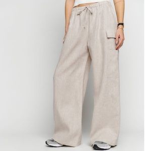 NEW! Reformation Ethan Linen Pant - Oatmeal SIZE SMALL